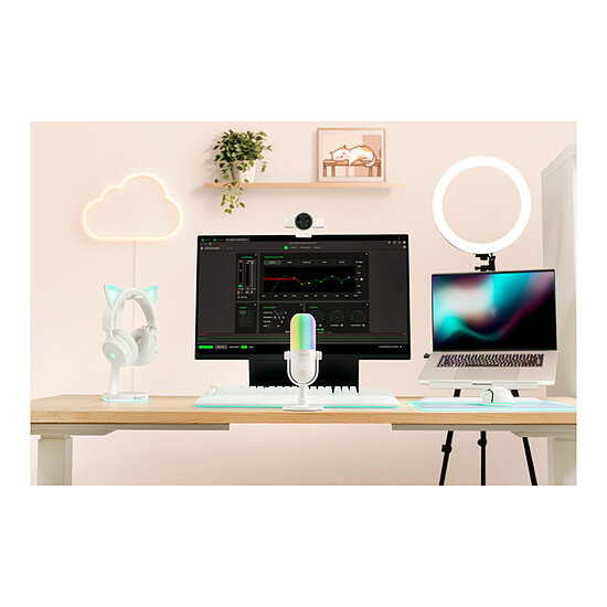 Microphone Razer Seiren V3 Chroma 32-Bit DSP - Blanc - Autre vue