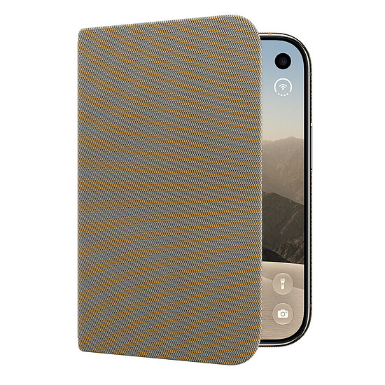 Coque et housse Apple Folio avec Support Taupe pour iPhone Duo - Autre vue
