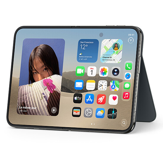 Coque et housse Apple Folio avec Support Bleu Marine pour iPhone Duo - Autre vue