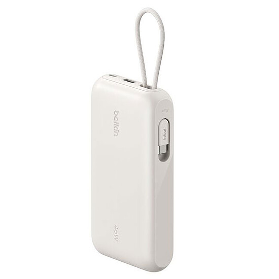 Batterie et powerbank Belkin Powerbank USB-C 20K en 45 W avec câble USB-C intégré - Sable - Autre vue