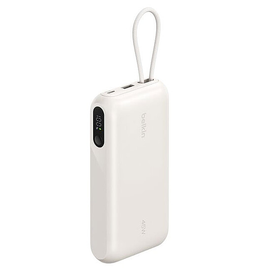 Batterie et powerbank Belkin Powerbank USB-C 20K en 45 W avec câble USB-C intégré - Sable - Autre vue