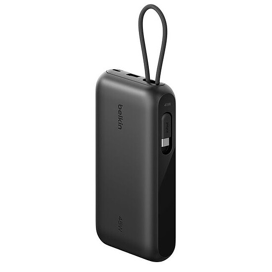 Batterie et powerbank Belkin Powerbank USB-C 10K en 45 W avec cäble USB-C intégré - Noir - Autre vue