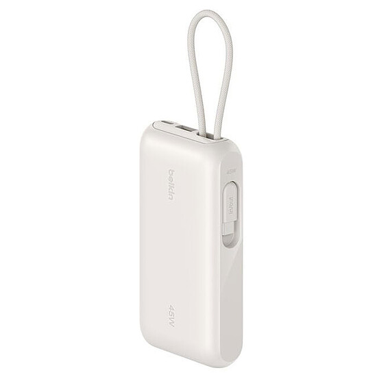 Batterie et powerbank Belkin Powerbank USB-C 10K en 45 W avec câble USB-C intégré - Sable - Autre vue