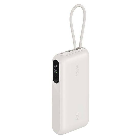 Batterie et powerbank Belkin Powerbank USB-C 10K en 45 W avec câble USB-C intégré - Sable - Autre vue