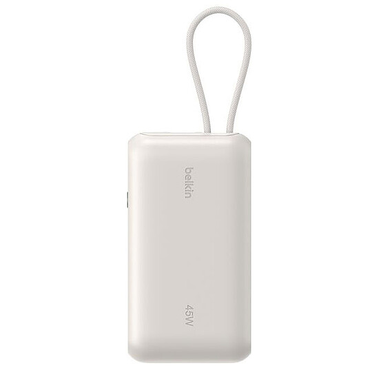 Batterie et powerbank Belkin Powerbank USB-C 10K en 45 W avec câble USB-C intégré - Sable - Autre vue