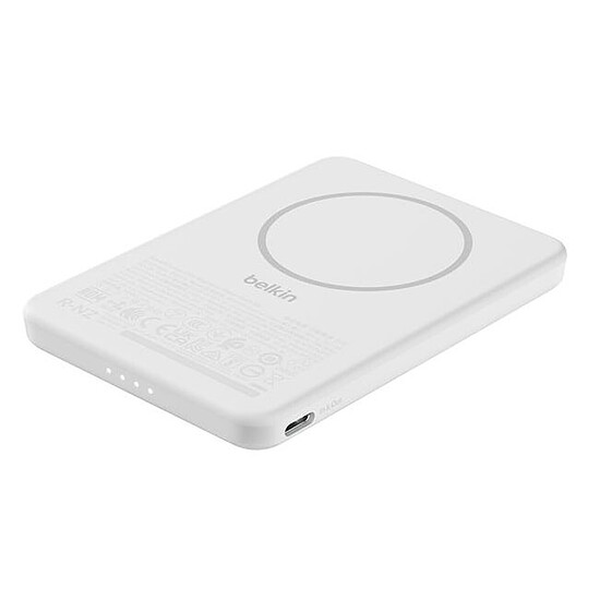 Batterie et powerbank Belkin BoostCharge Batterie Externe Magnétique 5K - Blanc - Autre vue