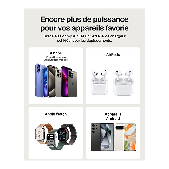 Batterie et powerbank Belkin BoostCharge Batterie Externe Magnétique 5K - Blanc - Autre vue