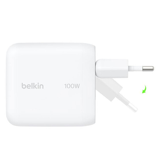 Chargeur Belkin Chargeur USB-C 100 W - Blanc - Autre vue