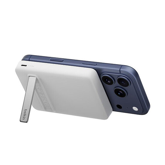Batterie et powerbank Belkin BoostCharge Batterie Externe Magnétique 10K Qi2 - Blanc - Autre vue