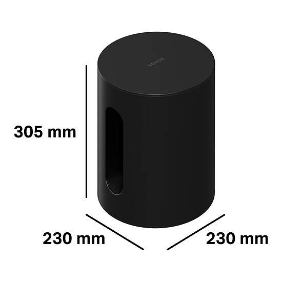 Barre de son Sonos Arc Ultra Noir + Sub Mini Noir - Autre vue
