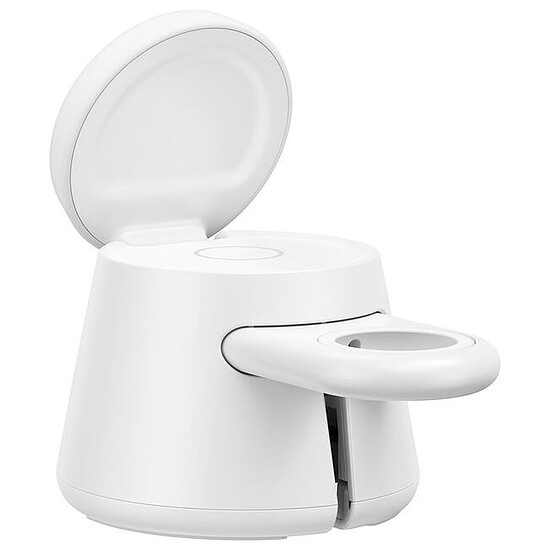Chargeur Belkin UltraCharge Station Recharge Modulaire 25W Qi2 - Blanc - Autre vue