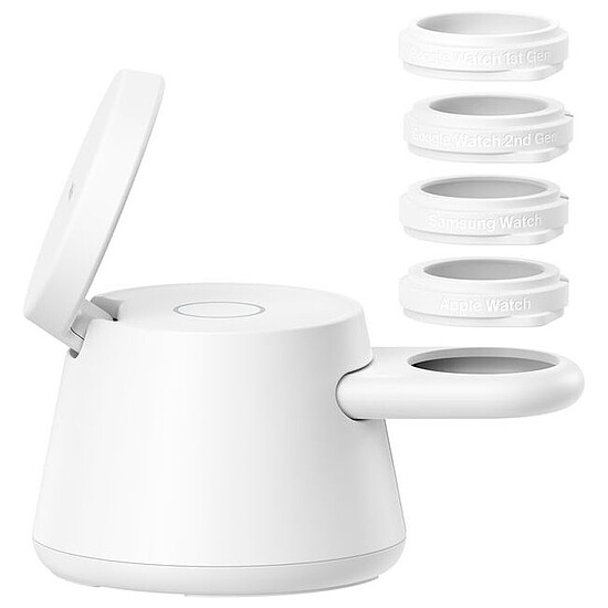 Chargeur Belkin UltraCharge Station Recharge Modulaire 25W Qi2 - Blanc - Autre vue