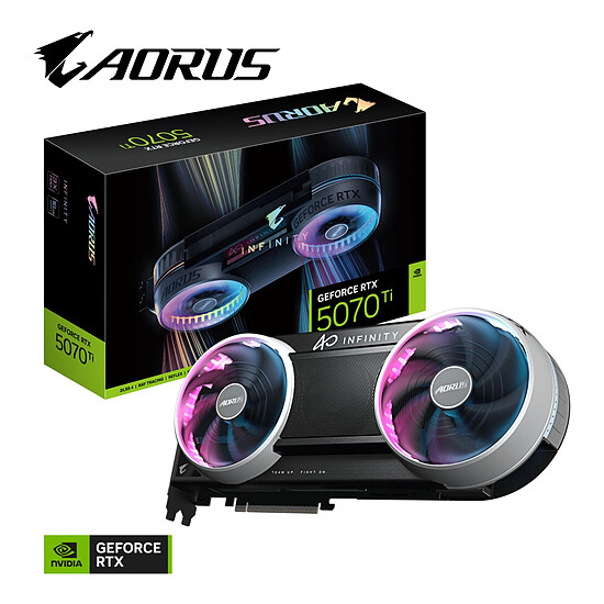 Carte graphique Gigabyte AORUS GeForce RTX 5070 Ti INFINITY 16G - Autre vue