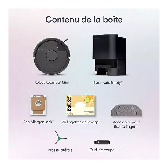 Robot et aspirateur iRobot Roomba Mini - Noir - Autre vue