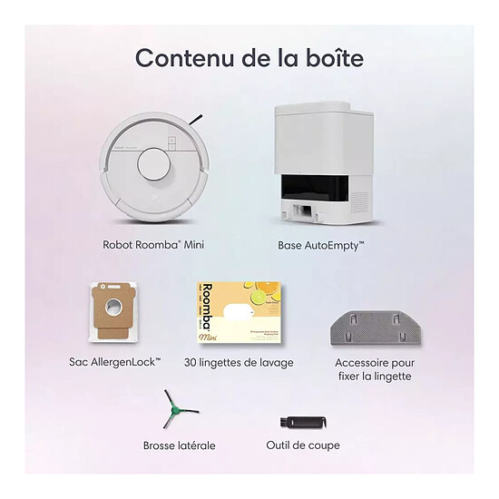 Robot et aspirateur iRobot Roomba Mini - Blanc - Autre vue