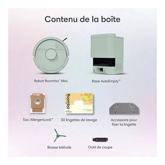 Robot et aspirateur iRobot Roomba Mini - Menthe - Autre vue