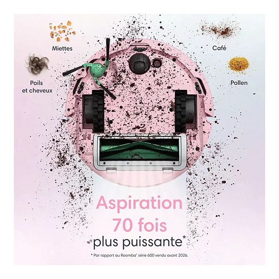 Robot et aspirateur iRobot Roomba Mini - Rose - Autre vue