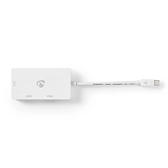 Adaptateur DisplayPort Nedis Adaptateur Mini-DisplayPort vers HDMI, DVI et VGA - 4K 60Hz - (Mâle/Femelle) - Autre vue