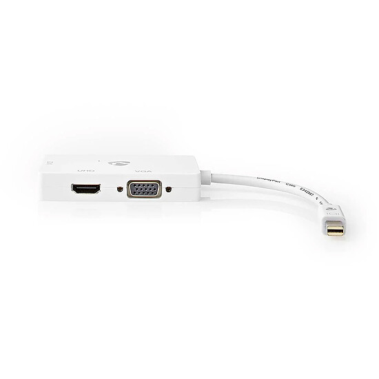 Adaptateur DisplayPort Nedis Adaptateur Mini-DisplayPort vers HDMI, DVI et VGA - 4K 60Hz - (Mâle/Femelle) - Autre vue