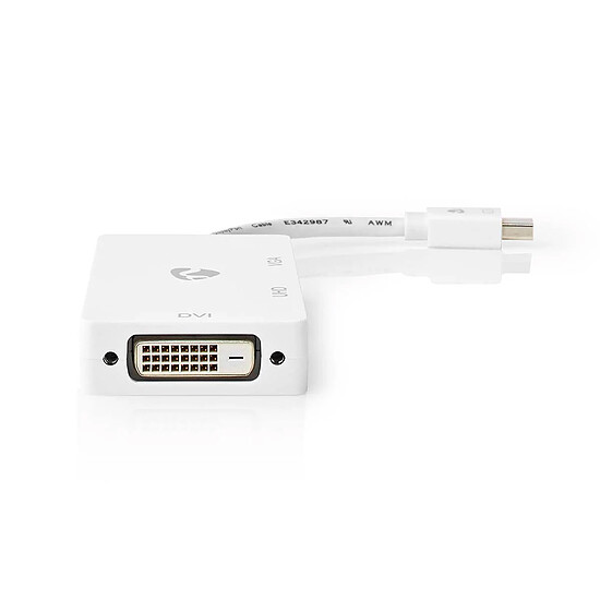 Adaptateur DisplayPort Nedis Adaptateur Mini-DisplayPort vers HDMI, DVI et VGA - 4K 60Hz - (Mâle/Femelle) - Autre vue