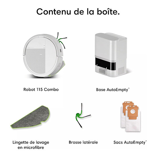 Robot et aspirateur iRobot Roomba 115 (Blanc) + Base AutoEmpty - Autre vue