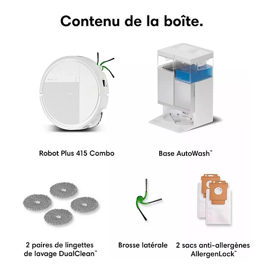 Robot et aspirateur iRobot Roomba Plus 415 - Blanc - Autre vue