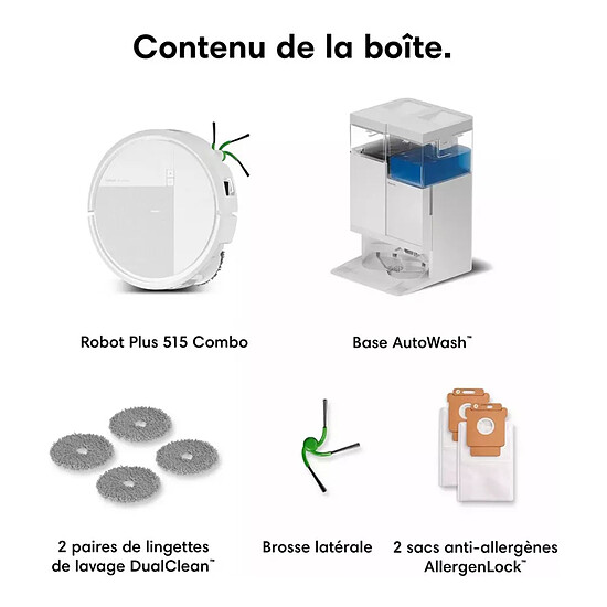 Robot et aspirateur iRobot Roomba Plus 515 - Blanc - Autre vue
