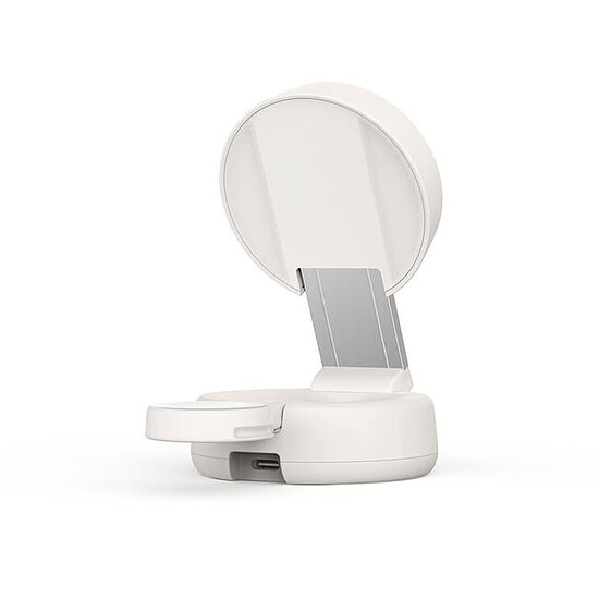 Chargeur Belkin UltraCharge Pro Chargeur 2-en-1 Aimanté et Pliable 25W Qi2 - Beige Clair - Autre vue
