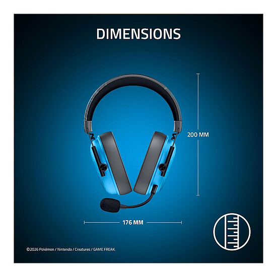 Casque micro Razer Blackshark v3 X HyperSpeed - Pokemon Lucario Edition - Autre vue