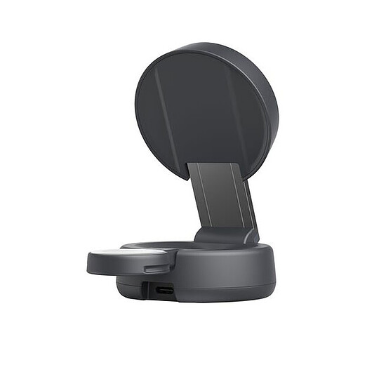 Chargeur Belkin UltraCharge Pro Chargeur 2-en-1 Aimanté et Pliable 25W Qi2 - Gris Foncé - Autre vue