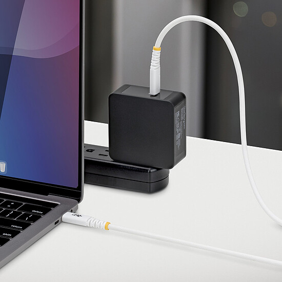 Câble USB StarTech.com Câble USB-C vers USB-C 2.0 - 240W 5A PD EPR - 3 m - Blanc - Autre vue