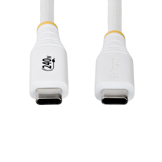 Câble USB StarTech.com Câble USB-C vers USB-C 2.0 - 240W 5A PD EPR - 1 m - Blanc - Autre vue