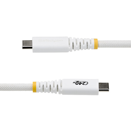 Câble USB StarTech.com Câble USB-C vers USB-C 2.0 - 240W 5A PD EPR - 2 m - Blanc - Autre vue