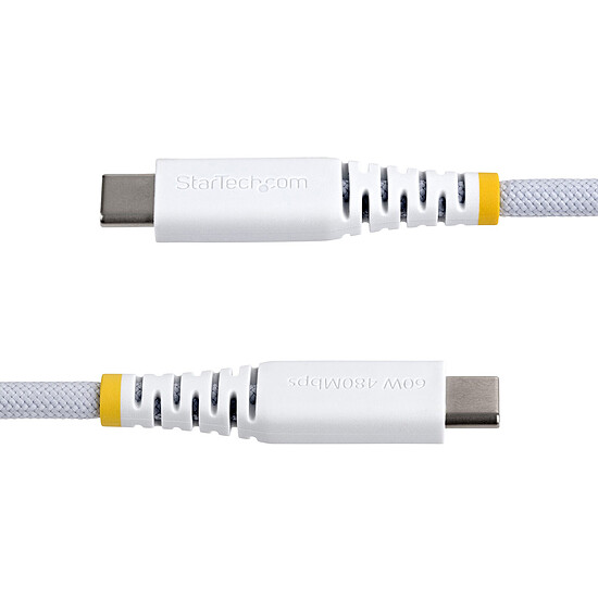 Câble USB StarTech.com Câble USB-C 60W  Blanc - 15 cm - Autre vue