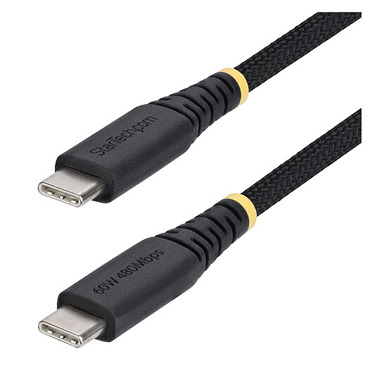 Câble USB StarTech.com Câble USB-C 60W  Noir - 15 cm - Autre vue