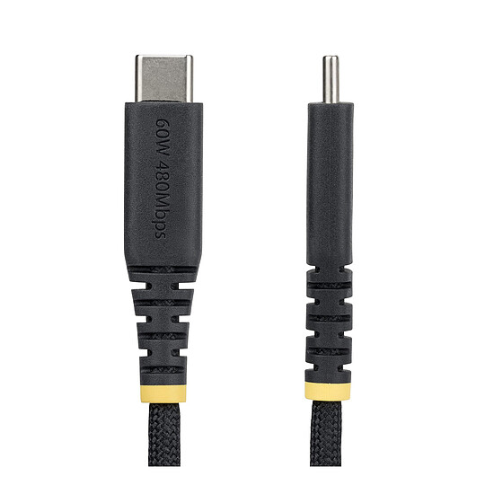 Câble USB StarTech.com Câble USB-C 60W  Noir - 15 cm - Autre vue