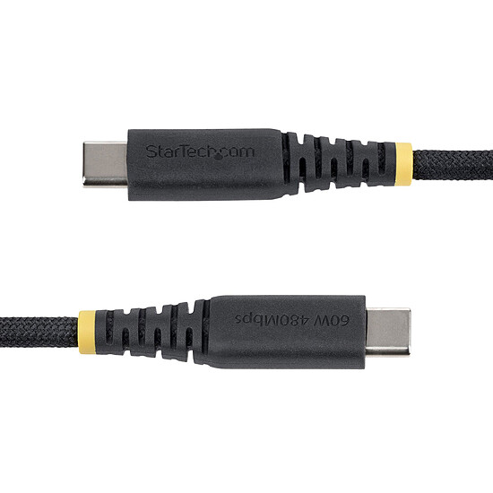 Câble USB StarTech.com Câble USB-C 60W  Noir - 15 cm - Autre vue