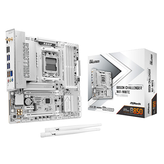 Carte mère ASRock B850M Challenger WiFi Blanc - Autre vue