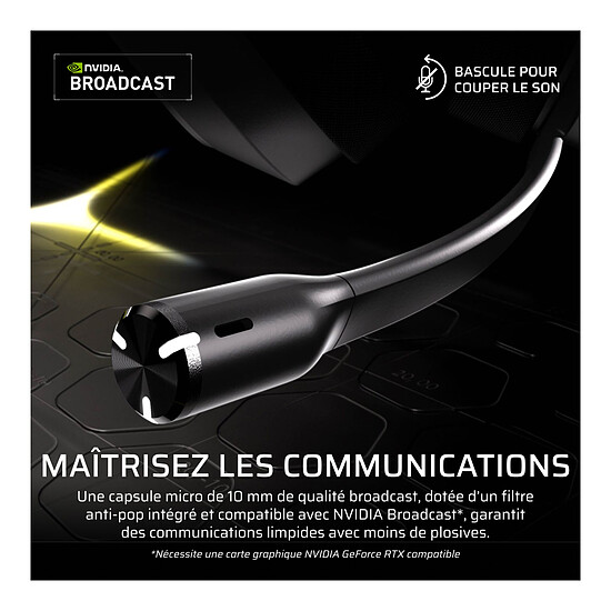 Casque micro Corsair HS80 v2 Max Wireless - Gris acier - Autre vue