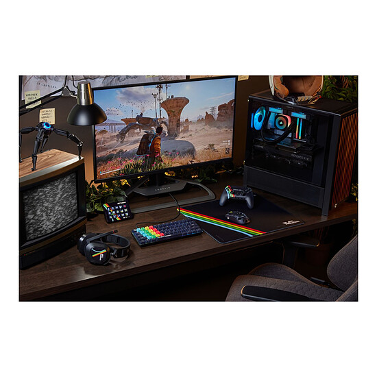 Casque micro Corsair HS80 v2 Max Wireless - Gris acier - Autre vue