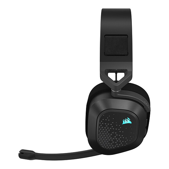 Casque micro Corsair HS80 v2 Max Wireless - Gris acier - Autre vue