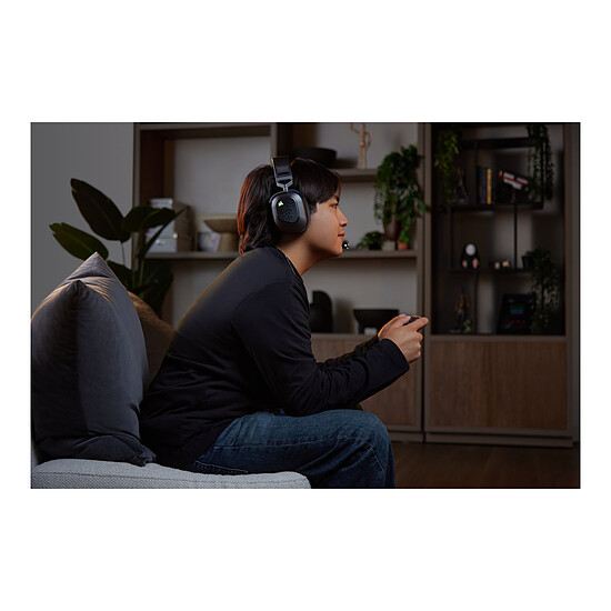 Casque micro Corsair HS80 v2 Max Wireless - Gris acier - Autre vue