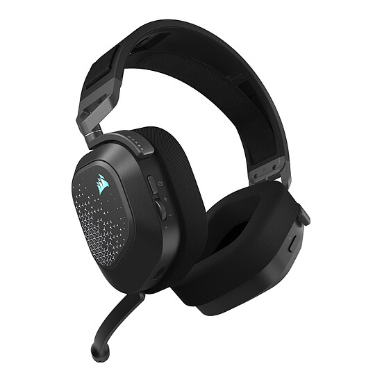 Casque micro Corsair HS80 v2 Max Wireless - Gris acier - Autre vue