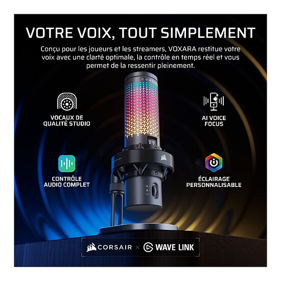 Microphone Corsair Voxara - Noir - Autre vue