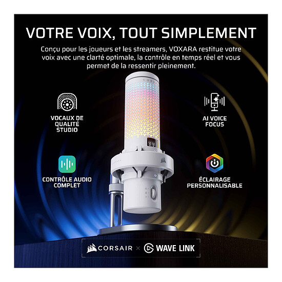 Microphone Corsair Voxara - Blanc - Autre vue
