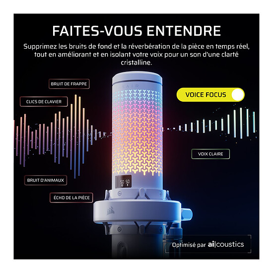 Microphone Corsair Voxara - Blanc - Autre vue