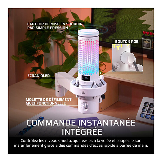 Microphone Corsair Voxara - Blanc - Autre vue