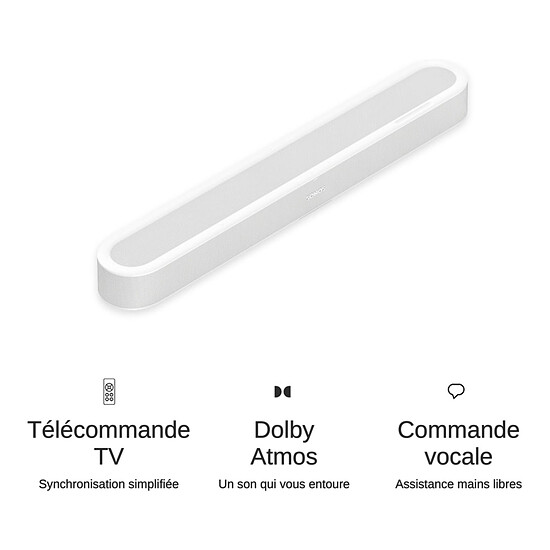 Barre de son SONOS Beam Ultra Blanc - Autre vue