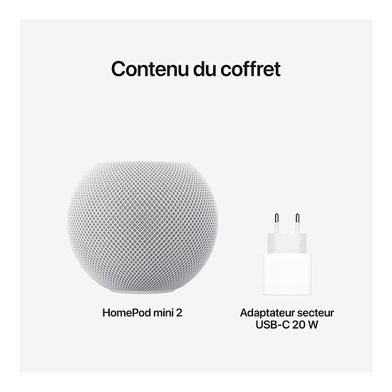 Enceinte sans fil Apple HomePod Mini 2 Blanc - Enceinte connectée  - Autre vue