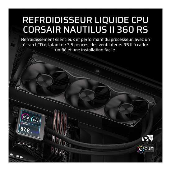 Watercooling AIO Corsair Nautilus II 360 RS LCD Noir - Autre vue